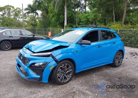 2022 Hyundai Kona N Line из США, поврежденный, VIN KM8K33A34NU803111